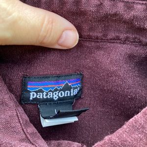 Patagonia hemp button down- burgundy